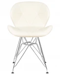 Стул обеденный BUTTERFLY CHROME (ножки хром, цвет кремовый)