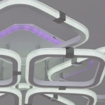 Потолочная люстра светодиодная на штанге с пультом Reluce 06321-3.3-4+4A WH+CR (RGB) (220V)