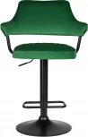 Стул барный DOBRIN CHARLY BLACK (зеленый велюр (MJ9-88)) 5019_BlackBase-LM BLACK, цвет сиденья зеленый (MJ9-88), основания черный