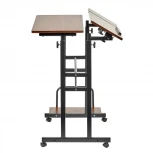 Стол многофункциональный Shuttle 80х58х80-130см, светлое дерево, белый