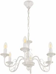 Подвесная люстра Arte Milano AM342620 342620/6 WT+SL (220V, на цепи, подсвечник, свеча)
