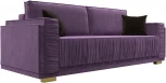 Диван прямой Лига-044 (Сиреневый,Коричневый/Микровельвет) Лига Диванов арт.122261