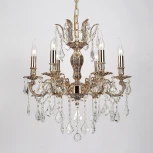 Подвесная люстра Lucia Tucci Barletta 122.6 coffe gold (220V, на цепи, подсвечник, свеча)