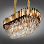 Подвесная люстра каскадная Omnilux Fontevivo OML-81903-13 (220V, хрусталь, на цепи)