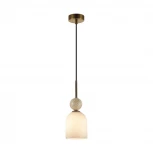 Подвесной светильник Odeon Light Lolla 6625/1B бронзовый/белый/камень/металл IP20 E14 40W 220V