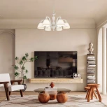 Подвесная люстра Arte Milano AM343837 347837/6 WT+G (220V, на цепи)