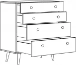 Комод Rili ОГОГО (арт.860620), (ЛДСП/Белый)