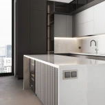 Розетка с заземлением с защит. крышкой и шторками (графит рифленый) Werkel W1171204 (a069599)