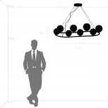 Подвесная люстра Bari 815287 (220V, на тросе, шар, шарики)