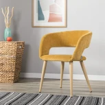 Стул R-Home Hugs желтый/нат.дуб