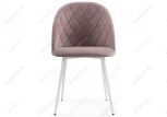 Стул Woodville на металлокаркасе Зест микровелюр розовый / белый глянец 464197