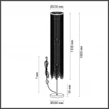 Торшер колонна Odeon Light Chokka 5028/3F (220V, подвески, выключатель)