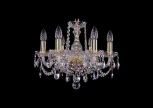 Подвесная люстра Bohemia 1402 1402/6/141/G (220V, хрусталь, на цепи, подсвечник, свеча)