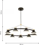 Подвесная люстра большая Favourite Tatti 4516-9P (LED, 220V, на тросе)