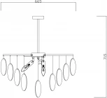Потолочная люстра на штанге Freya Porto FR5104PL-06BS2 (220V)