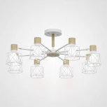 Потолочная люстра на штанге Corf B3 White 8 Lamps ImperiumLoft Corf-B01 (189481-26) (220V)