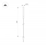 Грунтовой светильник светодиодный KT-CATALI-BOLL-H400-0.5W Warm3000 (BK, 160 deg, 24V) (Arlight, IP65 Металл) 050681