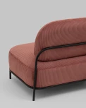 Диван Стоун велюр рельефный коралловый Stool Group арт.УТ000040008