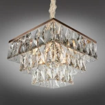 Подвесная люстра ярусная Omnilux 726 OML-72603-08 (220V, хрусталь, на цепи)