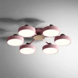 Потолочная люстра Move 6 Pink Imperiumloft Move_01 (178255-26) (LED, 220V, пульт управления, круглые)