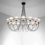 Подвесная люстра большая iLamp Globe 10346P/16 BK-WH