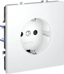 Розетка с заземлением и шторками (белый матовый) Voltum S70 VLS040202