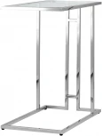 Журнальный столик Stool Group 50*32 БОСТОН прозрачное стекло сталь серебро УТ000001972