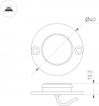 Светильник ART-DECK-LAMP-R40-1W Warm3000 (SL, 120 deg, 24V) (Arlight, IP67 Металл) 024925(1)