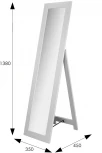 Зеркало напольное BeautyStyle 8 белый 138 см х 35 см от фабрики Mebelik