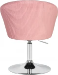 Кресло дизайнерское DOBRIN EDISON (розовый велюр (1922-16)) 8600-LM 8600-LM, цвет сиденья розовый (1922-16), основания хром