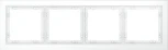 Рамка на 4 поста (белый, матовый, стекло) Voltum S70 VLS110402