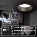 Встраиваемый светильник Deep DK3103-BK (220V, круглые, IP65)
