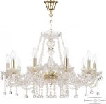 Подвесная люстра Bohemia 108 108/10/240 G (220V, подвески, на цепи, подсвечник, свеча)