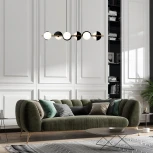 Подвесной светильник Wi-Fi Eurosvet Moity 70149/6 черный/латунь (220V, управление смартфоном, голосовое управление, умный дом - Minimir Home, Алиса, Маруся, Салют, на проводе)