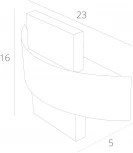 Настенный светильник Arte Lamp Croce A1444AP-1WH (LED, 220V, IP54)