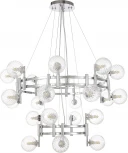 Подвесная люстра Crystal Lux LUXURY SP16+8 CHROME (220V, на тросе, шарики)