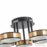 Потолочная люстра на штанге Arte Milano 271040/5R BK/GD (LED, 220V, круглые)