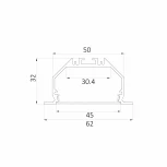 Встраиваемый профиль для светодиодной ленты Ulight 0243312