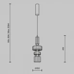 Подвесной светильник Maytoni Level MOD253PL-L18BS3K3 (LED, 220V, на проводе, круглые)
