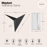 Настенный светильник (бра) Trame 3000К 3Вт IP 20 LED Maytoni Technical C808WL-L3B (220V)