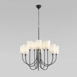 Подвесная люстра Wi-Fi Eurosvet Abbey 60164/10 черный (220V, управление смартфоном, голосовое управление, умный дом - Minimir Home, Алиса, Маруся, Салют, на цепи)