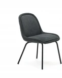 Aimin Стул из серой синели с черными стальными ножками La Forma (ex Julia Grup) арт.172694