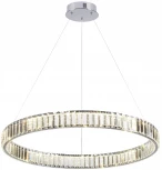 Подвесной светильник Odeon Light L-vision 4930/45L хром/прозрачный металл/хрусталь LED 45W VEKIA (220V, на тросе, кольцо)