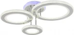 Потолочная люстра светодиодная с таймером Escada Venus 10297/3LED BL 73Вт, с ПДУ, металл/акрил, хром/прозрачный (220V, кольцо)