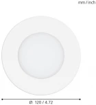 Встраиваемый точечный светильник Eglo Fueva-a 98212 (LED, 220V, пульт управления, круглые)