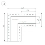 Угол SL-LINIA45-FANTOM (Металл) Arlight 030106