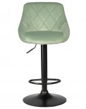 Стул барный DOBRIN LOGAN BLACK (мятный велюр (MJ9-87))