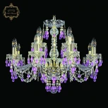 Подвесная люстра с хрустальными подвесками Art Classic 11.24 11.24.8+4.220.Gd.V7010