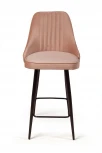 Стул полубарный Berg, бархат бежевый 5/ чёрный конус Top Concept BERG 76115