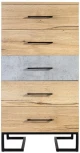 Комод R-Home с 5 ящиками Loft Дуб натур/Бетон